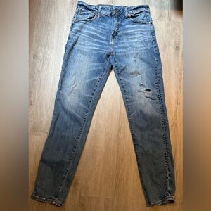 Men's American Eagle Cozy Airflex + Denim Straight Leg Blue Jeans Size 30 x 32
